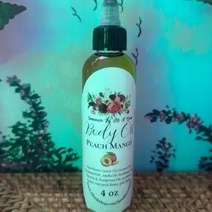 Peach Mango Scented Massage Oil - 100ml - Fragrance Oil for Body Care - Natural Ingredients - Net Wt. 100g