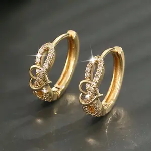 Elegant bow earrings with sparkling rhinestones | A sweet gift for her