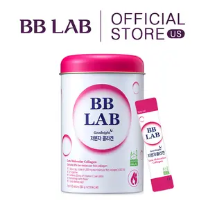 [BB LAB] Good Night Low Molecular Collagen Powder Stick Supplement, Halal Certified, Korean Marine Collagen, Fish Collagen Peptides, Vitamin C, Glycine, Fast Absorption, Mix Berry Flavor (2g x 30 sticks)