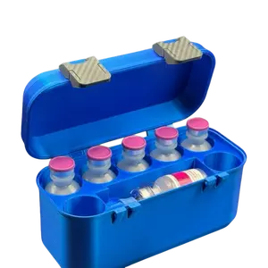 Hospira BAC Water 8 Bottle Case — Storage Box for 8 Bacteriostatic Water Bottles | Fits Spiked Bottle Blue Latches