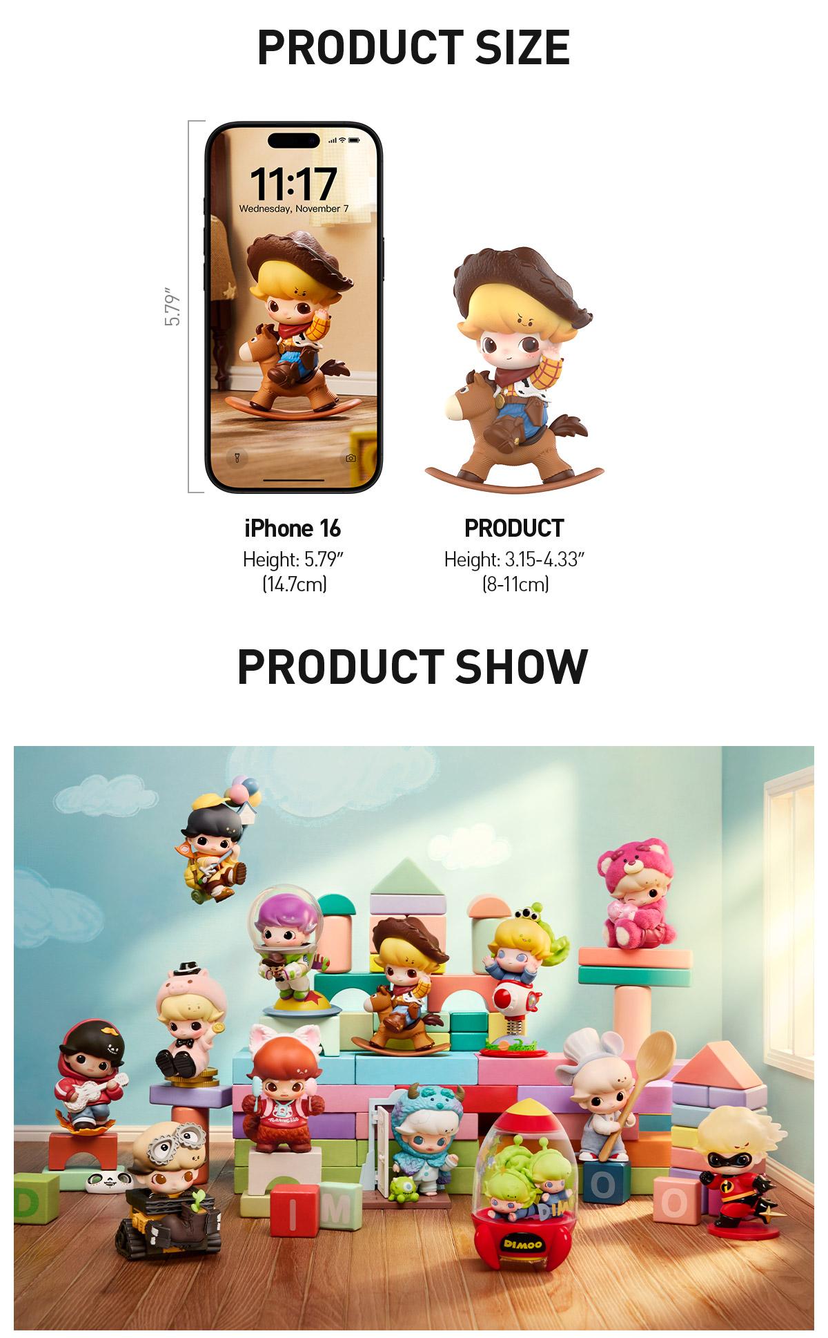 POP MART DIMOO WORLD × PIXAR Series Figures Blind Box Fun Toy