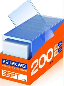 100 Arjiewkei Top Loaders + 100 Sleeves | Card Protection Bundle