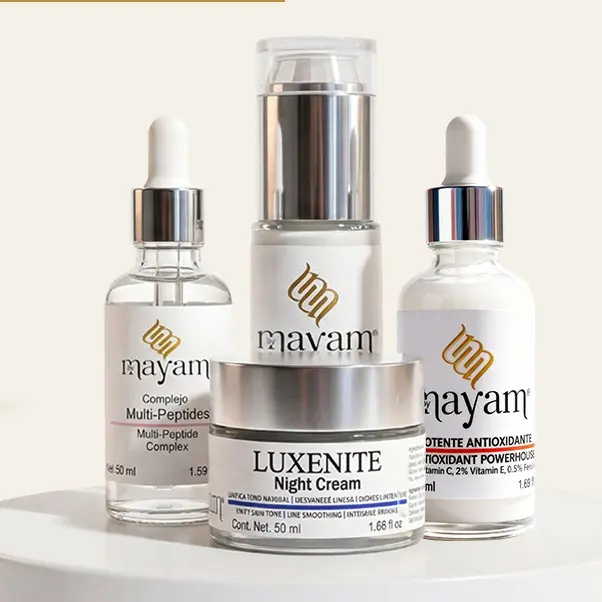 Mayam Beauty Ultimate Glow-Up Skincare Kit – Fade Spots, Firm Skin, Day & Night Anti-Aging Set – C+E FeruGlow, LumiGlow SPF 50, Multi-Peptides, LuxeNite Night Cream