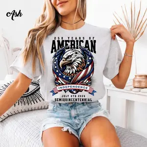 America 250 T-Shirt – Patriotic Eagle Independence Graphic Tee, July 4th 2026 Semiquincentennial USA Anniversary Shirt For Men For Women, 4th Of July Day Shirt