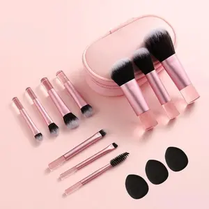 Mini Makeup Brush Set for Face, Portable Travel Kit, 13 Pieces, Multiple Colors Available, Ideal for On-The-Go Beauty Routine, Makeup Brushes Kits