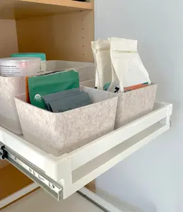 Sculpted Petite Storage Bin Set (3-Pack) – Minimal Felt Organizer