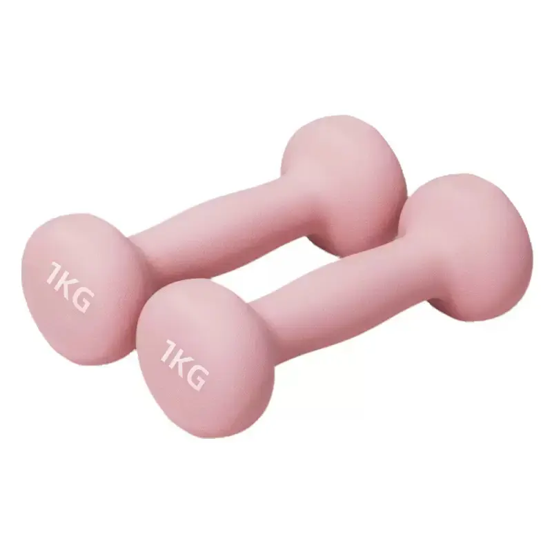 Women's Solid Cast Iron Vinyl-Coated Dumbbells - Versatile Home Weight Lifting Equipment, Easy to Use, Floor-Protecting, Pairs Available in 2kg or 5kg Sets