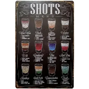 vintage bar metal tin sign poster style wall art pub bar decor 12x8 inches
