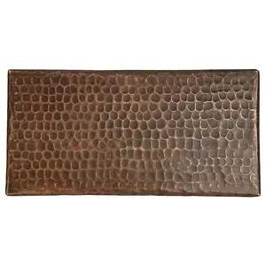 4" x 8" Hammered Copper Tile - Quantity 8