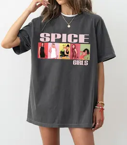 Comfort Colors Spice Girls Photo Block T-Shirt, Spice Tour Gift, Vintage 90s T shirt, Music Shirt for Fan