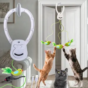 AixinPet Interactive Cat Toy , Rechargable Door Clip-on Design, Interactive Pet Toy, Stimulating Cat Toys, Electric Cat Teaser