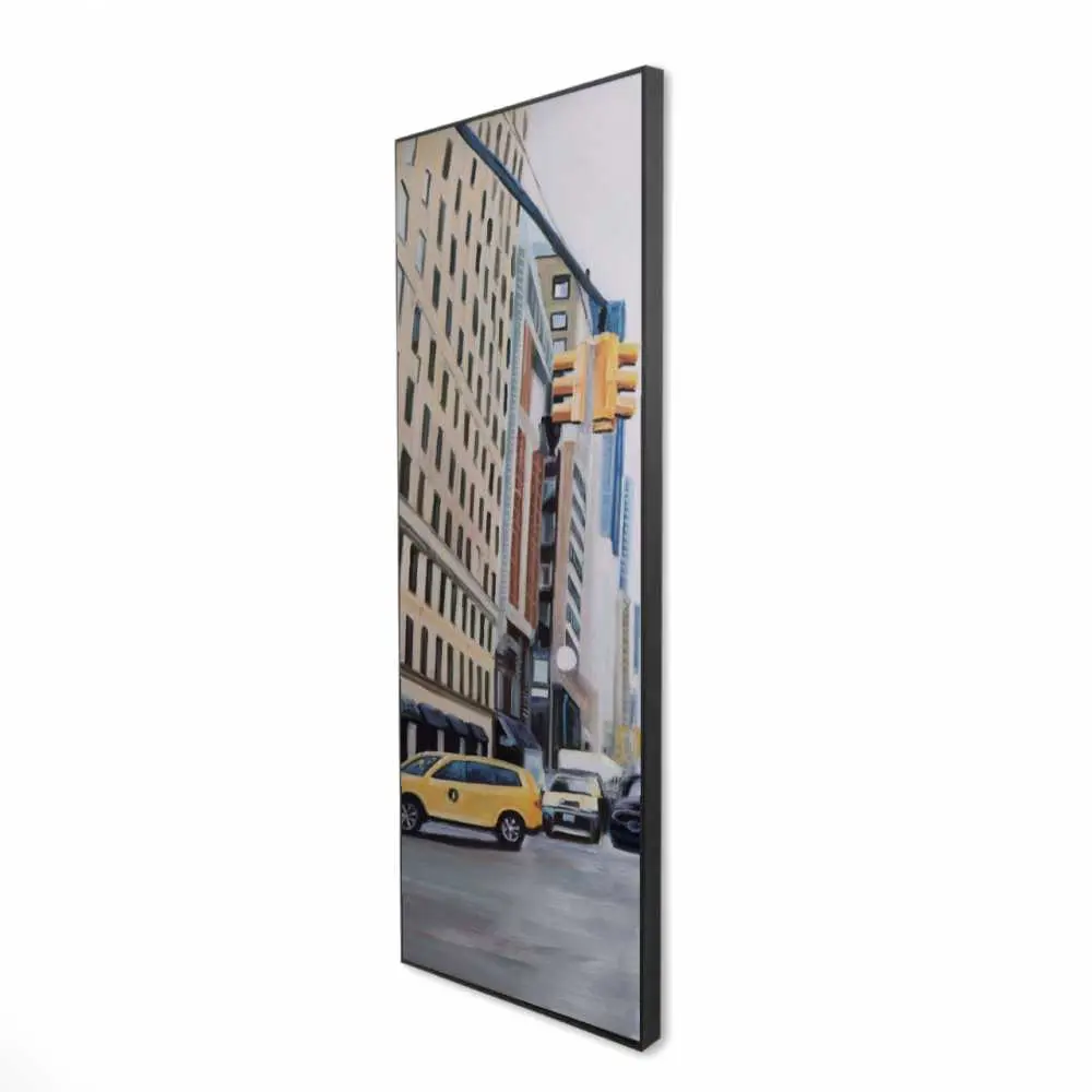 Begin Home Decor 2081-6020-ST47-1 20 x 60 in. Travel in York - Car Cities Framed Canvas Art for Home