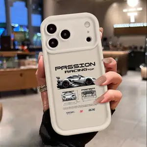 Silver Supercar Phone Case TPU for iPhone 17 AIR 17 PRO 16 PRO 15  PRO MAX  14 PLUS 13 PRO 12 11 PRO XS MAX X XR Samsung Galaxy S25 Ultra S24 S23 S22 Plus