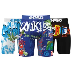 PSD Mens Cookies Boxer Brief 3 Pack - Standard Length 7 Inch Inseam, Soft and Breathable Poly Blend Fabric PSD Mens Cookies Boxer Brief 3 Pack - Standard Length 7 Inch Inseam, Soft and Breathable Poly Blend Fabric