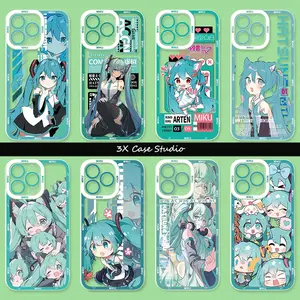 Lovely H-Hatsunes Kawaii M-Miku Phone Case For iPhone 17 16 15 14 13 12 Pro Max Plus Anti Fall Birthday And Holiday Gifts Case Cover