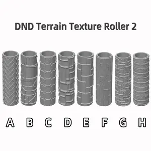 3D Printed Roller Series Irregular Cracks, DIY Rolling Tool, Clear Texture, Ideal Desktop Gaming & Terrain Construction, Perfect Gift
