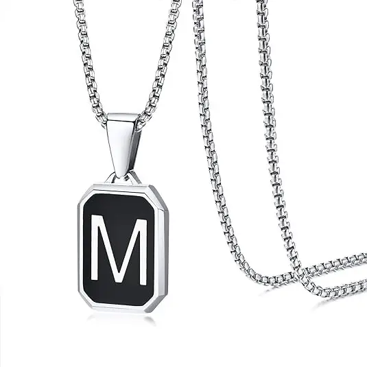 Drip Oil Letter M Necklace
