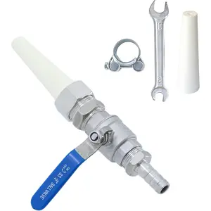 Heavy-duty Sandblaster Gun Kit with Ball Valve, Connector & 2 Ceramic Nozzle Tips, Valve Type Sandblasting Gun for Rust & Paint Removal, Works with Aluminum Oxide, Sand, Walnut Shell