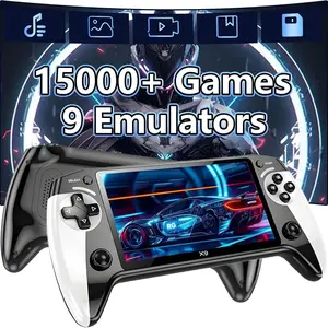 X9 Handheld Game Console, Rechargeable Portable Gaming Device, 5.5 Inch HD Screen, Retro Arcade Games, Home & Travel Use