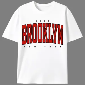 Brooklyn New York 1898 Varsity Style Graphic T-Shirt for Men |   NYC Retro Streetwear Tee |   Unisex Casual Summer Top |   Brooklyn Pride Gift