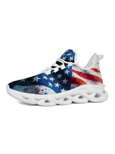 Exclusive Recommendation American Flag Print Men's Casual Shoes, Patriotic Fashion, Comfortable Breathable Design, Classic Versatile Style