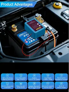 Dc 12V Remote Battery Disconnection Switch, Smart Voltage Control Battery Cut-Off Switch, Car Anti-Theft Battery Disconnect Switch, Vehicle