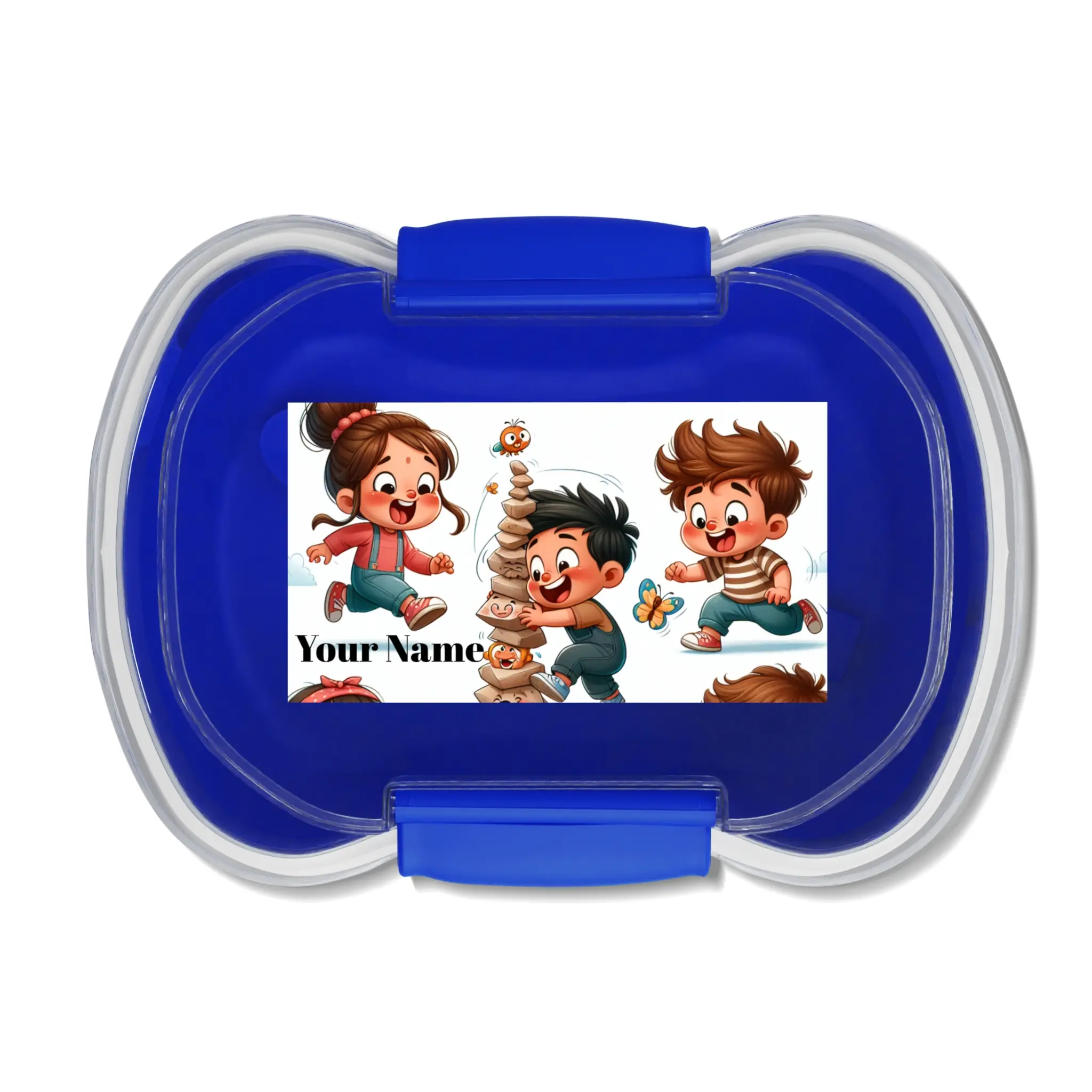 Personalized Kids' Two-tier Bento Box, Fun Lunch Container for School, Custom Name Box, Eco-friendly Meal Prep, Perfect Lunch Gift with personalized Stylish Lid. Great for food prep for a easy food storage. Tableware Dish