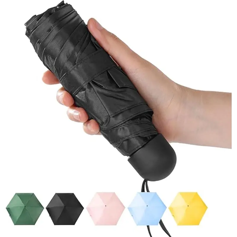 Small & Light for Sun and Rain, Ladies' pocket umbrella, students' sunshade umbrella，Mini Umbrella Sun Protection Compact Design Perfect for Travel Pocket Lightweight Portable UV Umbrellas,