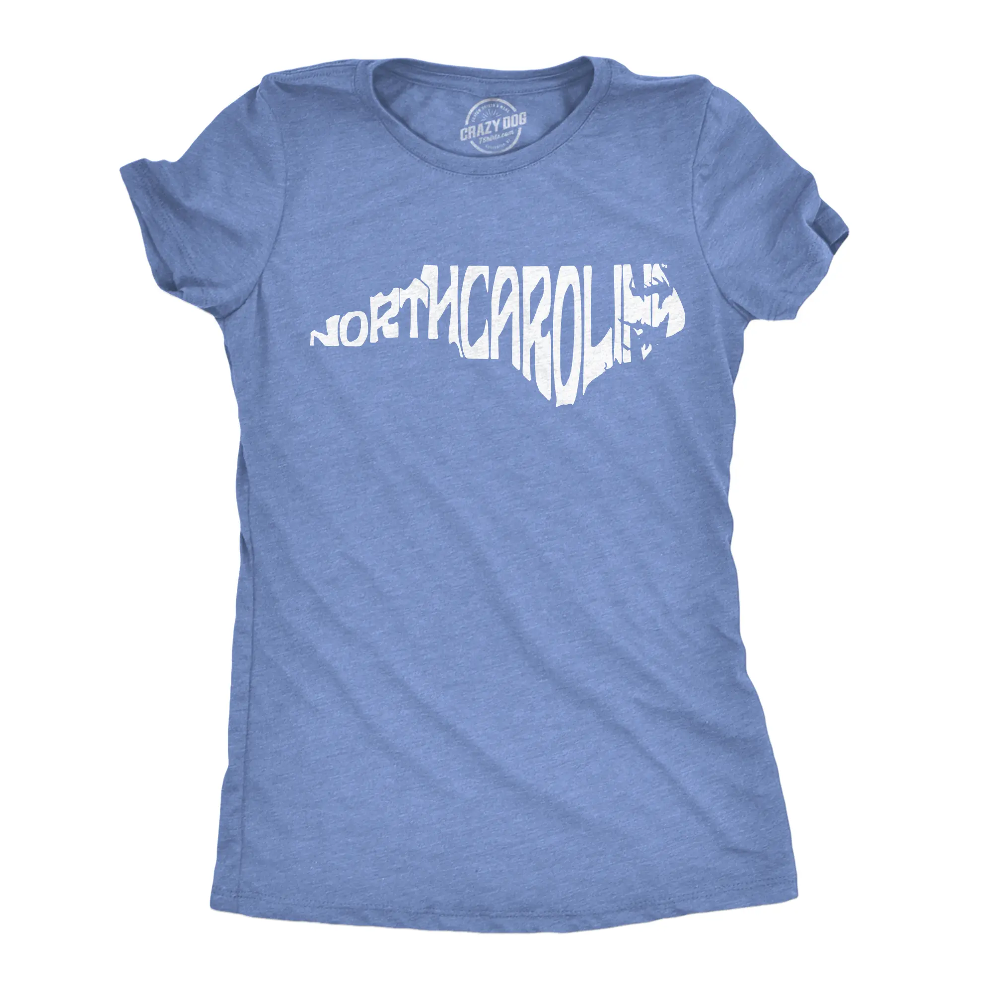 Womens Funny T Shirts North Carolina Typography Sarcastic Graphic Novelty Tee For Ladies Funny Womens T Shirts Cute Vintage Fashion Casual Ladies T-Shirt Gift Women's Novelty Tees Light Blue