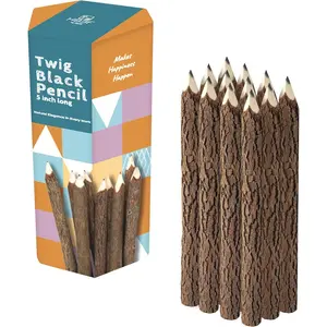 Twigs Wooden Pencils Handcrafted Suitable for  and Teachers For Woodland Bark Decorations Party  Gifts Twig Stick Pencils  Favors Supplies for Classroom