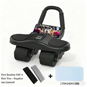 Abdominal Wheel With Automatic Return Four-Wheel Sit-Up Roller For Men'S Fitness Equipment Durable PPMaterial Non-Electric Muscle Training Device Home GymWorkouts smart screen  roller  wheel
