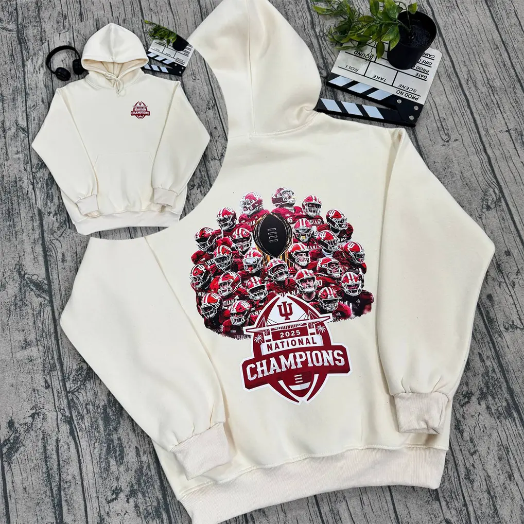 Indiana Football Playoff 2025 National Champions Locker Room T-Shirt, Indiana Football Champions T-Shirt