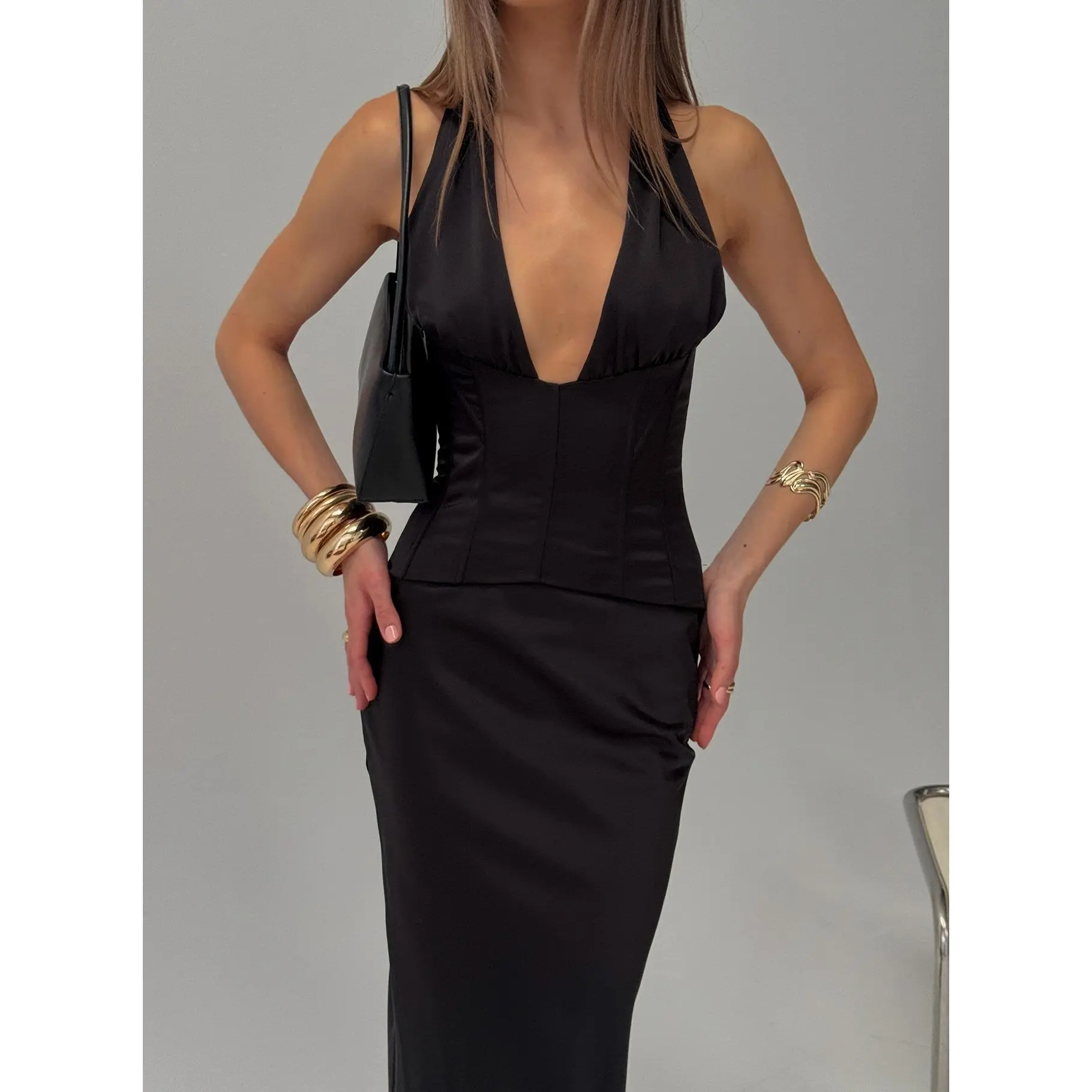 open lace back dress Shellie Mini Dress Black main image 0