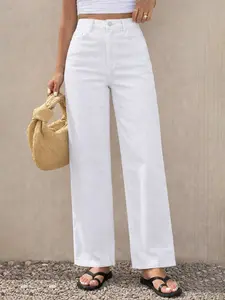 Women's High-Waisted Wide-Leg Everyday Jeans, Casual Comfortable Loose-Fitting Denim Jeans, All Seasons Fashion