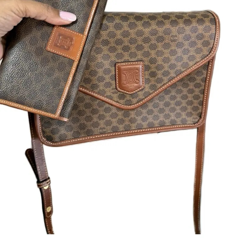 Pre-owned Celine canvas Crossbody bags Crossbody Bag & Wallet Bundle Includes Wallet, Very Good Condition, Live Sale Item, Category