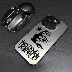 HellstarS Fashion Logo TPU Smartphone Case - Soft, Shockproof, Protective, Drop-Resistant Scrub Back Cover for iPhone 11,12,13,14,15,16,17 Pro Max, Plus Cellphone Devices - Phone Accessory