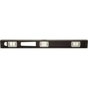 Johnson Level & Tool Magnetic 72" Long 5 Vial I-Beam Level Aluminum, Black, 3 Plumb & 2 Level Vials 3872