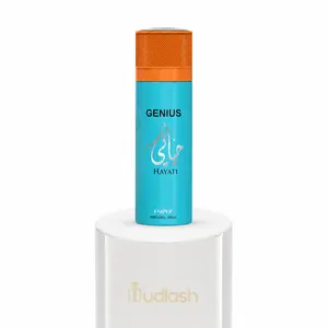 Emper | Genius | Hayati Body Spray | Unisex Fragrance | 200ML- 6.6Oz | Eau De Parfum | Mandarin Orange, Orange, Saffron, and Sage.