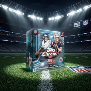 2025 Topps NFL Chrome Football Trading Card Mega Box