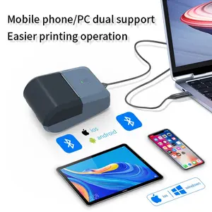Label Maker Machine with Tape, Bluetooth-compatible Label Printer, 40 Fonts & 450+ Icons APP, Inkless Labeler for Home, Kitchen, School, Office