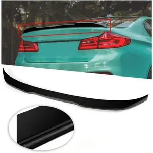 Rear Trunk Spoiler Wing Lip Compatible with 2017-2023 BMW G30 5 Series 4 Door Sedan F90 M5 Tail Wing Rear Trunk Lid Plastic - Glossy Black Car Accessories Vehicle Crash Guard