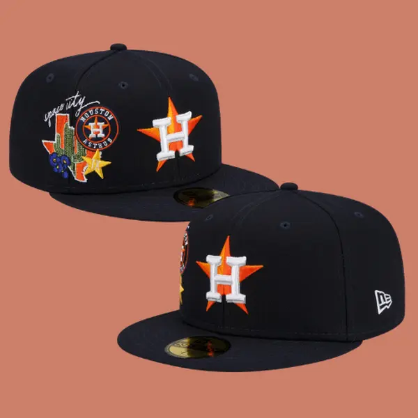 New Era Houston Astros Cap Official Team Style Hat 59FIFTY Fitted Baseball Collection New Era Houston Astros Cap Official Team Style Hat 59FIFTY Fitted Baseball Collection