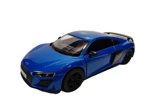KINSMART 1:36 Scale 2020 Audi R8 Coupe Blue Model Car with Pull Back Action and Openable Doors Die Cast Metal & Plastic Realistic Design