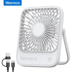WARMCO WARMCO USB Desk Fan, 180° Tilt Folding USB C Corded Powered Personal Fan, 3 Speeds Wind Small USB Desktop Fan for Office Table Home