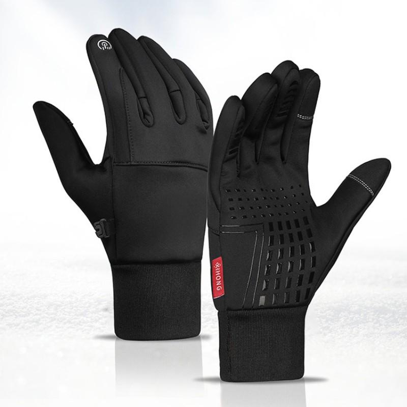 Winter Thermal Gloves, Water-resistant Design Thin Fleece Lined Warm Touchscreen Windproof Compatible Outdoor Sports Essentials, Warm Winter Gloves - For Outdoor Cycling, Driving, Running, Hiking, Great Valentine’s Day Gift - Nice Holiday Present