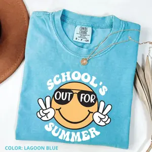 Comfort Colors School's Out For Summer Shirt, Teacher Summer Shirt, Happy Last Day Of School Shirt, End Of the School Year Shirt, Last Day, Cotton Fabric, Gift For Her