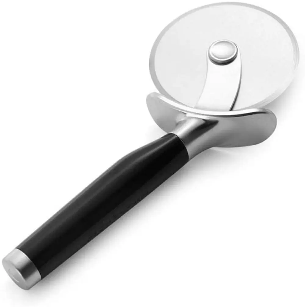 Black & Silver ABS Plastic & Stainless Steel Pizza Wheel