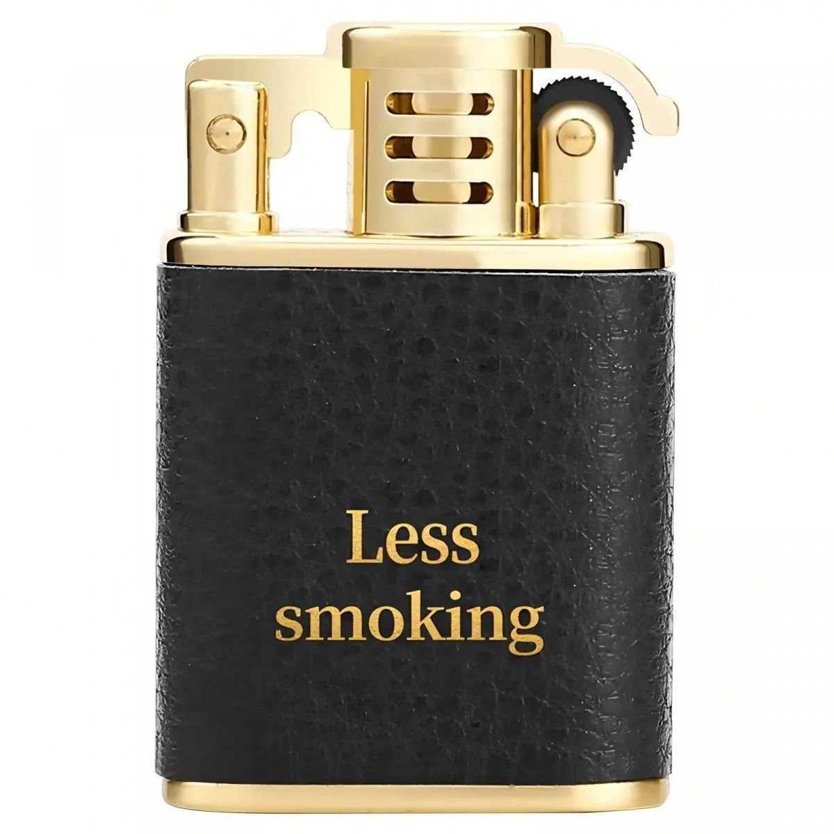 Viral Vintage Faux Leather-Wrapped Metal Lighter, Windproof Pocket EDC Men's Accessory, Portable Camping Fire Starter, Trendy Collectible Gift for Men, Fuel Not Included, Men's Accessories
