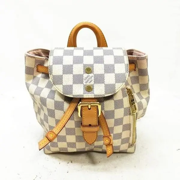 Pre-owned Louis Vuitton Other Backpack Lv Bag Sperone Bb White Damier Azur 18387386025/264824