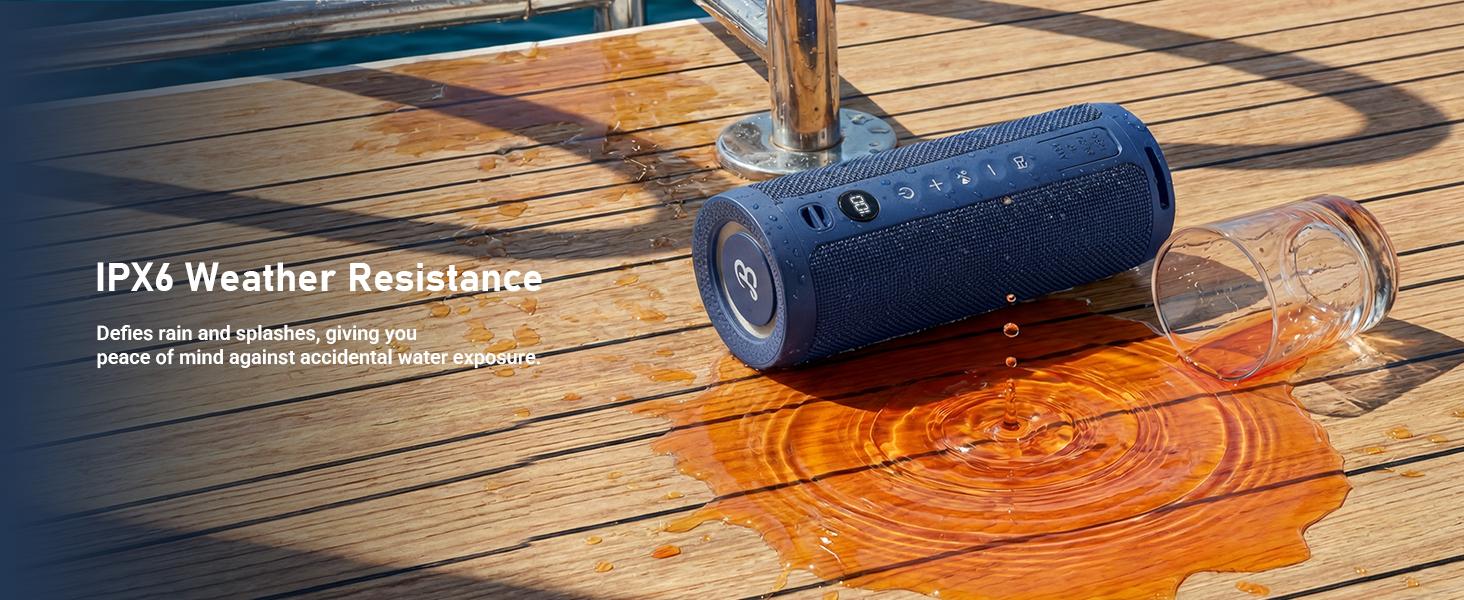 [Back to Shcool] BassBloom Roar 3 Portable Bluetooth Speaker,20W Handy Powerful Audio Sound with Bass,IPX6 Waterproof,24H Playtime, Bluetooth 5.4,RGB Lights, Clarity and Bass Speakers, Wireless Smartphone TWS Pairing, Compact Outdoor for Camping, Beach